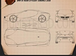 BMW i8 concept 2009 car clipart