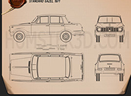 Standard Gazel 1971 car clipart