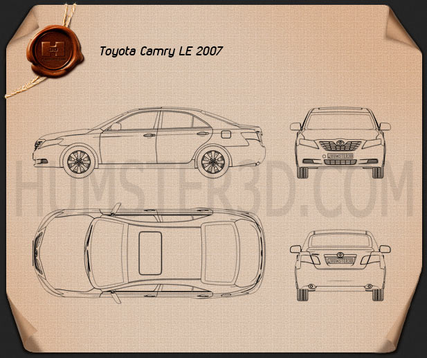 Toyota Camry LE 2007 car clipart