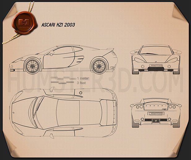 Ascari KZ1 2003 car clipart