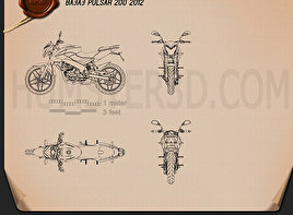 Bajaj Pulsar 200 2012 Motorrad clipart