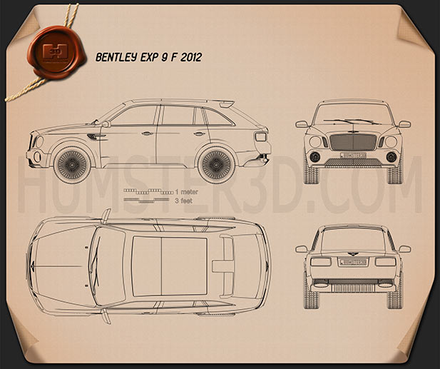 Bentley EXP 9 F 2012 car clipart