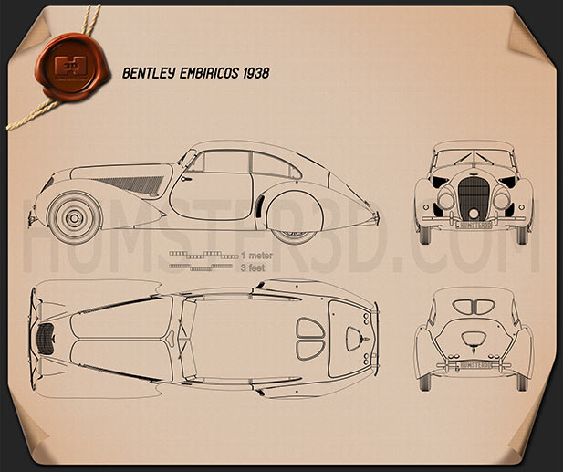 Bentley Embiricos 1938 Blueprint