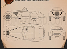 Squire Corsica Roadster 1936 car clipart