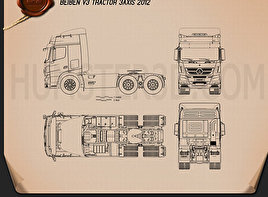 Beiben V3 Tractor 2012 clipart