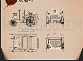 Benz Velo 1894 car clipart