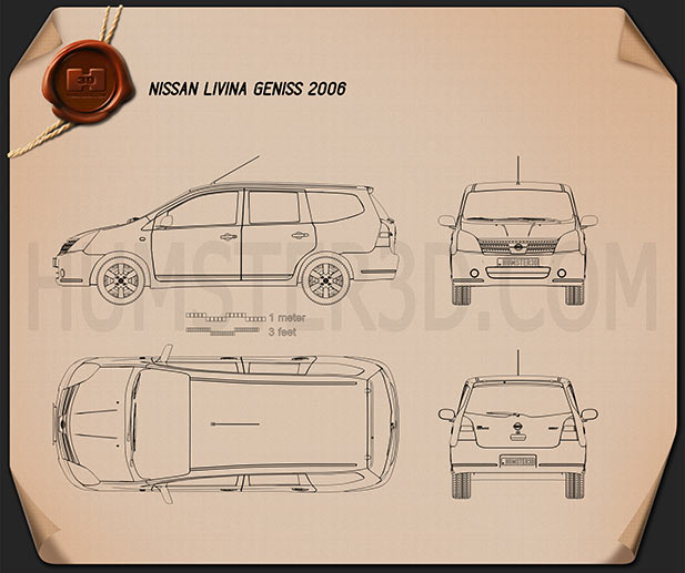Nissan Livina Geniss 2006 clipart