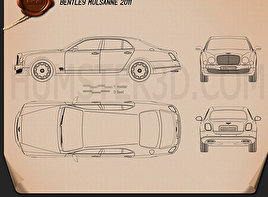 Bentley Mulsanne 2011 car clipart