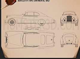 Bentley R-Type Continental 1952 car clipart