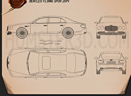 Bentley Flying Spur 2014 car clipart