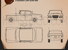 Studebaker Lark sedan 1960 car clipart