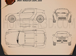 Smart Roadster Coupe 2005 car clipart