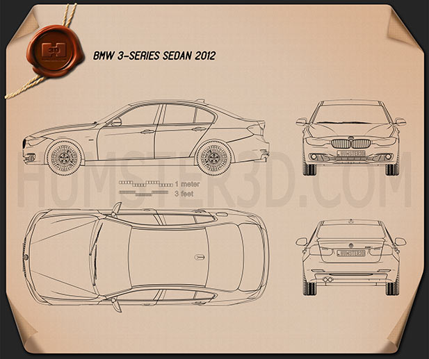 BMW 3 Series Sedan 2012 PNG Clipart