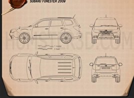 Subaru Forester 2009 car clipart
