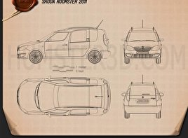 Skoda Roomster 2011 clipart