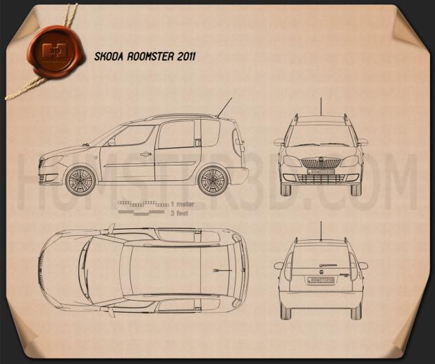 Skoda Roomster 2011 PNG Clipart