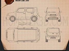 Nissan Cube 2010 car clipart