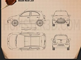 Nissan Micra 2011 car clipart