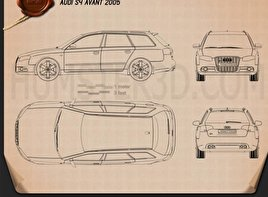 Audi S4 Avant 2005 car clipart