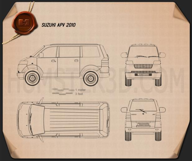 Suzuki APV 2010 Clipart Image