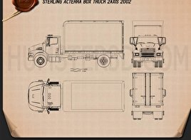 Sterling Acterra Box Truck 2002 clipart