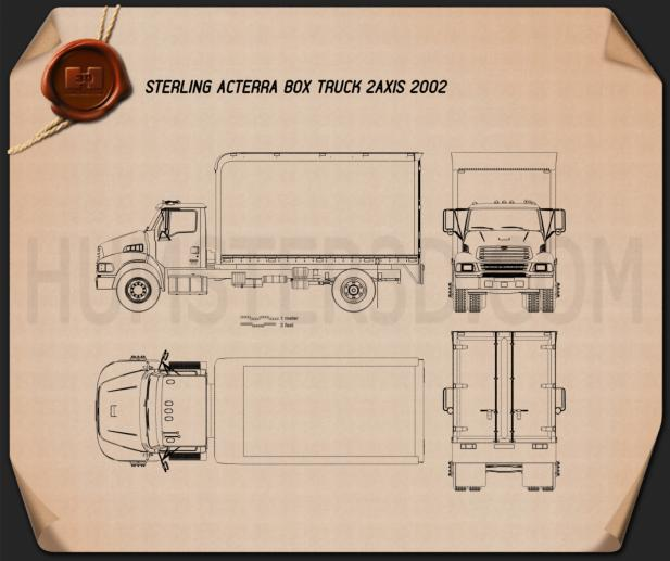 Sterling Acterra Box Truck 2002 clipart