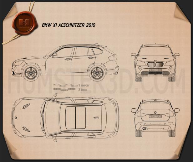 BMW X1 2010 AC Schnitzer car clipart