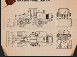 Hitachi ZW310-5 Wheel Loader Tractor clipart