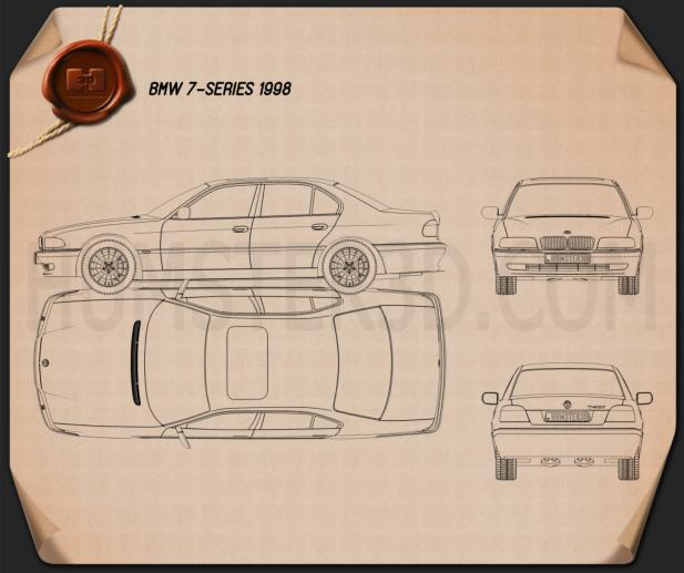 BMW 7 series e38 1998 Blueprint