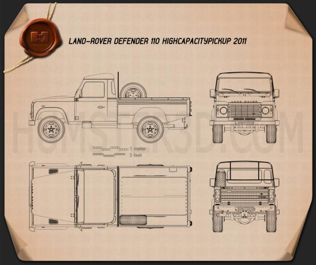 Чертеж land rover defender