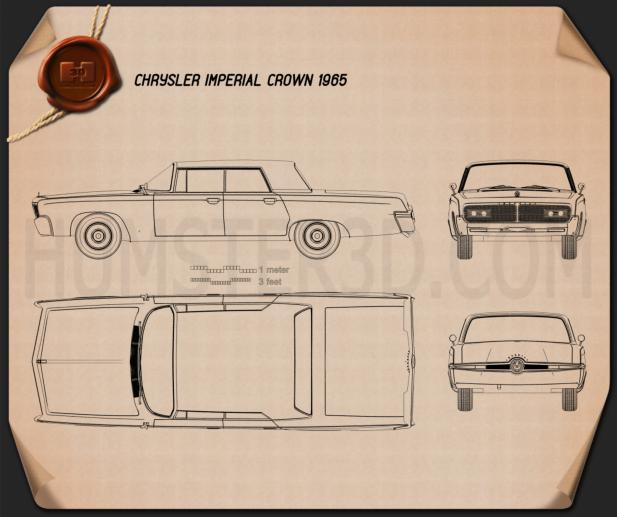 Chrysler Imperial Crown 1965 car clipart