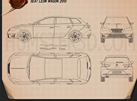 Seat Leon wagon 2013 car clipart