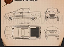 SsangYong Korando Sports (New Actyon) 2012 car clipart