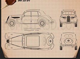 BMW 326 1941 car clipart