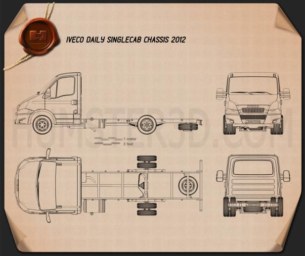 Iveco Daily Single Cab Chassis 2012 clipart