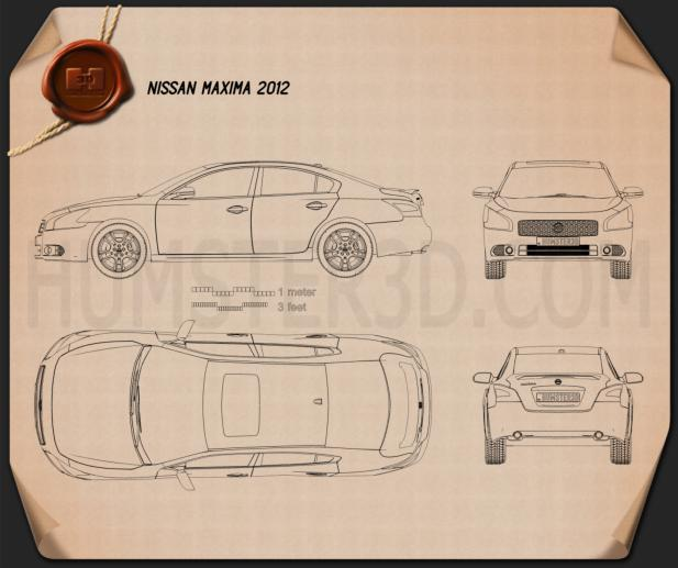 Nissan Maxima 2012 car clipart