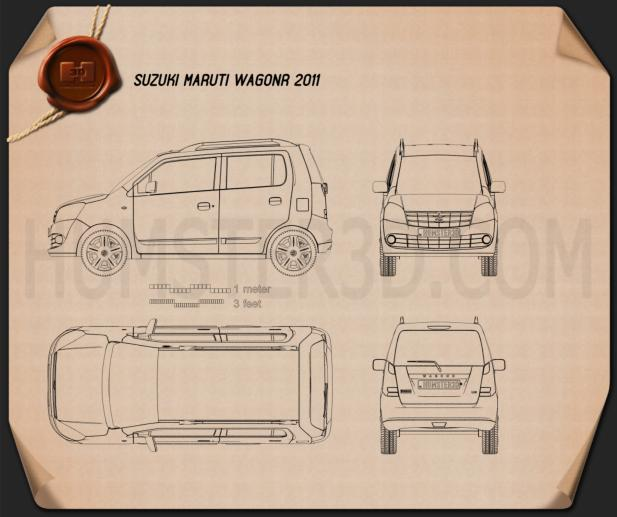 Suzuki (Maruti) Wagon R 2011 car clipart