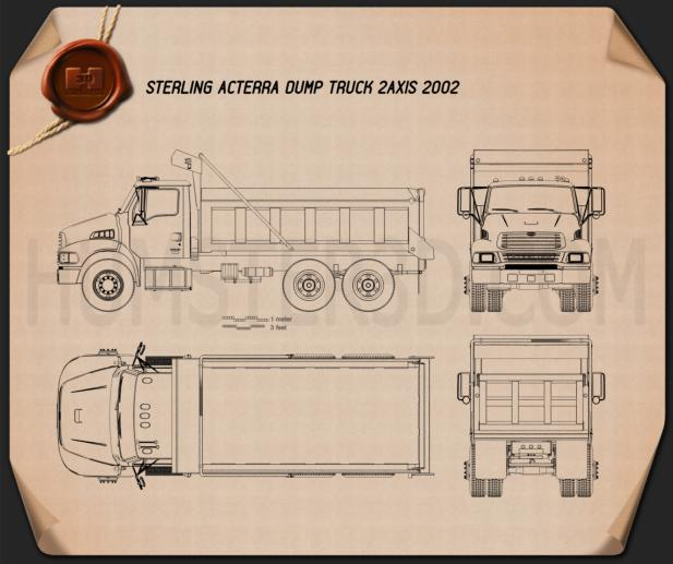 Sterling Acterra Dump Truck 2002 Blueprint