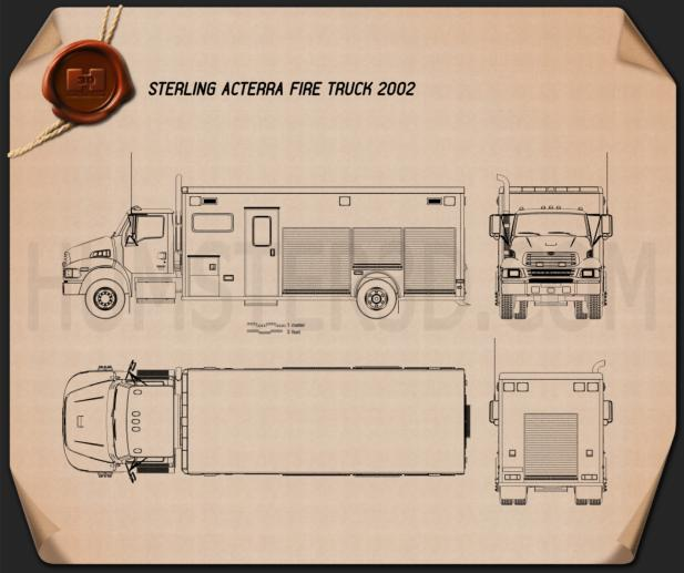 Sterling Acterra Fire Truck 2002 Clipart Image