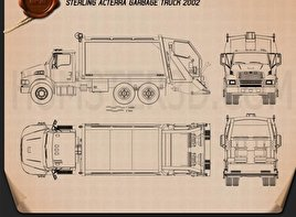 Sterling Acterra Garbage Truck 2002 clipart