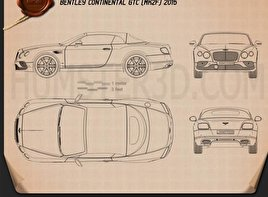 Bentley Continental GTC 2015 car clipart