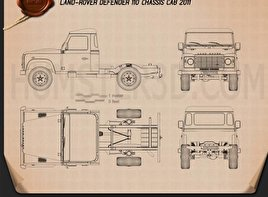 Land Rover Defender 110 Chassis Cab 2011 car clipart