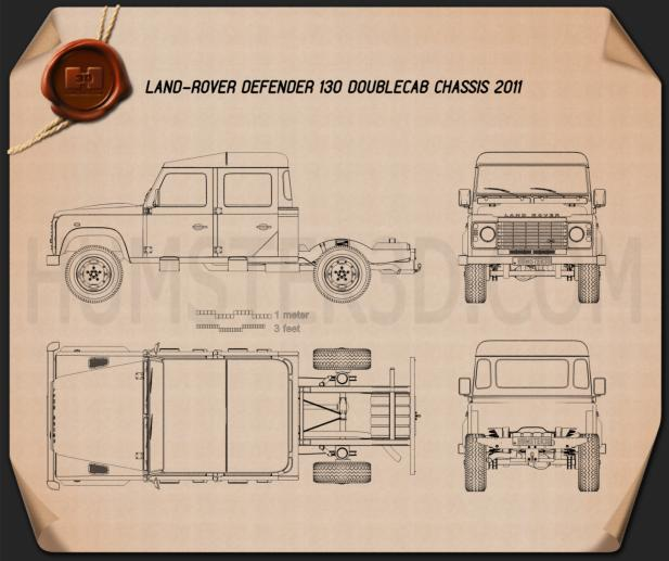 Land Rover Defender 130 Double Cab Chassis 2011 PNG Clipart