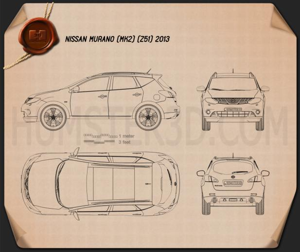 Nissan Murano (Z51) 2013 Blueprint