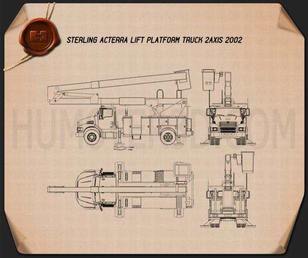 Sterling Acterra Lift Platform Truck 2002 Blueprint