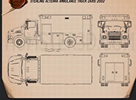 Sterling Acterra Ambulance Truck 2002 clipart