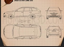 Skoda Octavia Combi 2013 car clipart