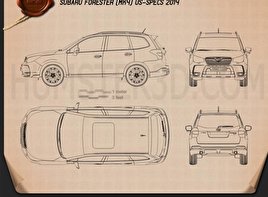 Subaru Forester (US) 2014 car clipart