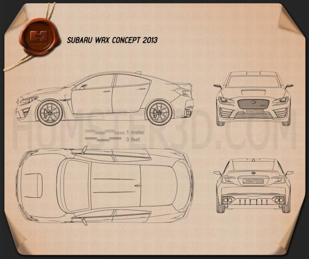 Subaru WRX concept 2013 car clipart
