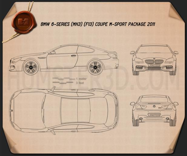 BMW M6 (F13) Coupe 2012 Blueprint